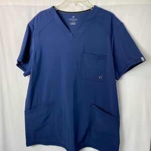 NFINITY Blue V-Neck Scrub Shirt